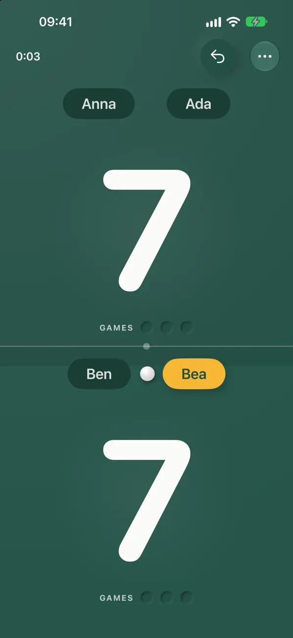 Table Tennis Scoreboard — another look at the app