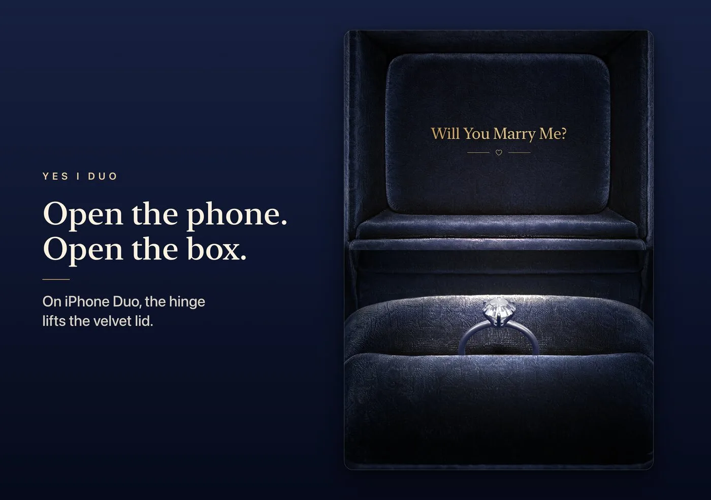 Open the phone, open the box